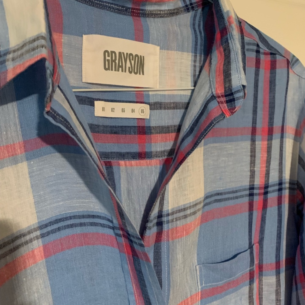 Grayson linen button up, long sleeve shirt